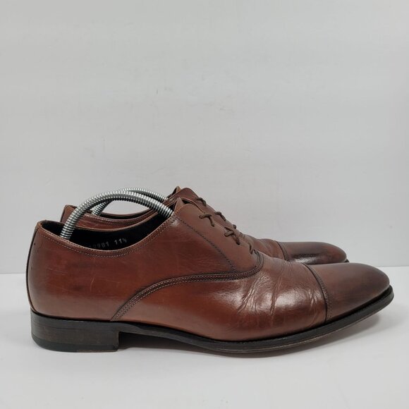 To The Boot New York Adam Derrick Men's Brown Leather Oxford Shoes US Size 11.5 - Picture 1 of 8